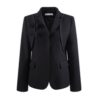 HERLIAN Black Bowknot Slim Blazer Jacket | MADA IN CHINA