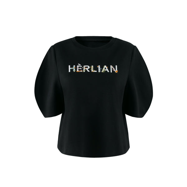 HERLIAN Black Bubble Sleeve Tee | MADA IN CHINA