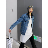 HERLIAN 'Dans La Fleur' Allover Logo Denim Jacket | MADA IN CHINA