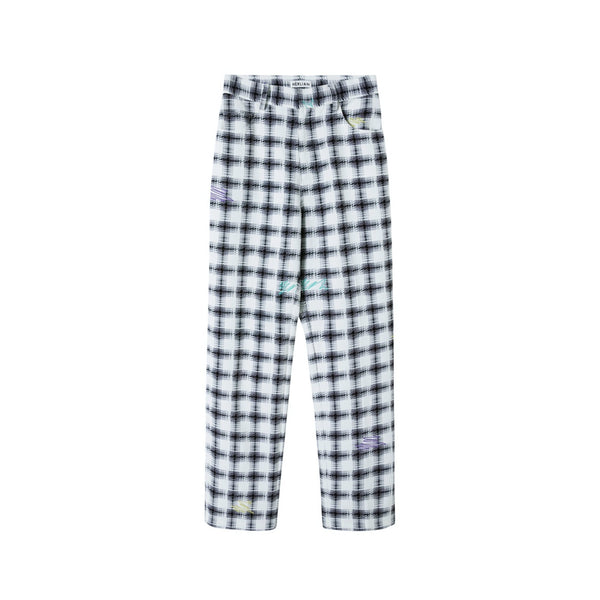 HERLIAN Painted Plaid Pants | MADA IN CHINA