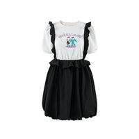 HERLIAN Panelled Flower Tee Overall Skirt | MADA IN CHINA