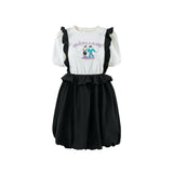 HERLIAN Panelled Flower Tee Overall Skirt | MADA IN CHINA