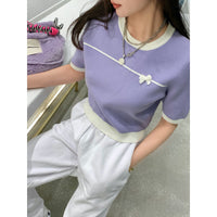 HERLIAN Purple Butterfly Knitted Top | MADA IN CHINA