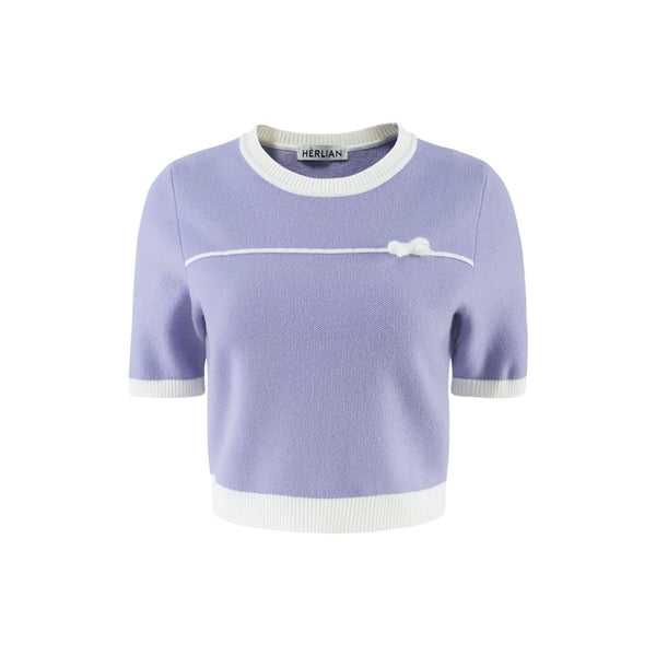 HERLIAN Purple Butterfly Knitted Top | MADA IN CHINA