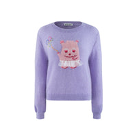 HERLIAN Purple Little Monster Sweatshirt | MADA IN CHINA