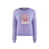 HERLIAN Purple Little Monster Sweatshirt | MADA IN CHINA