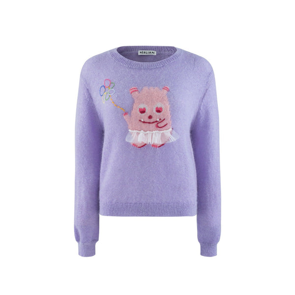 HERLIAN Purple Little Monster Sweatshirt | MADA IN CHINA