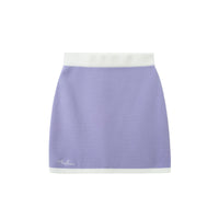 HERLIAN Purple Signature Logo Knitted Skirts | MADA IN CHINA