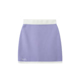 HERLIAN Purple Signature Logo Knitted Skirts | MADA IN CHINA