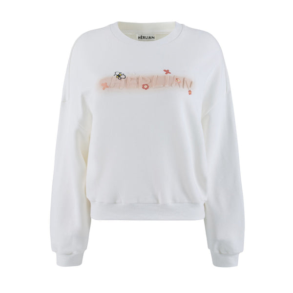 HERLIAN White Bee Logo Sweater | MADA IN CHINA