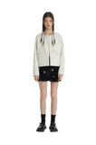 HERLIAN White Crewneck Jacquard Jacket | MADA IN CHINA