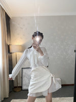 HERLIAN White Crewneck Jacquard Jacket | MADA IN CHINA