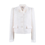 HERLIAN White Jacquard Jacket | MADA IN CHINA