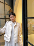 HERLIAN White Jacquard Jacket | MADA IN CHINA
